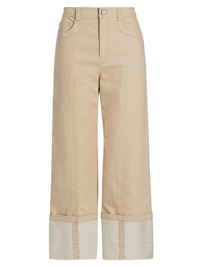 Womens Kaia Cuffed Straight-Leg Pants Product Image