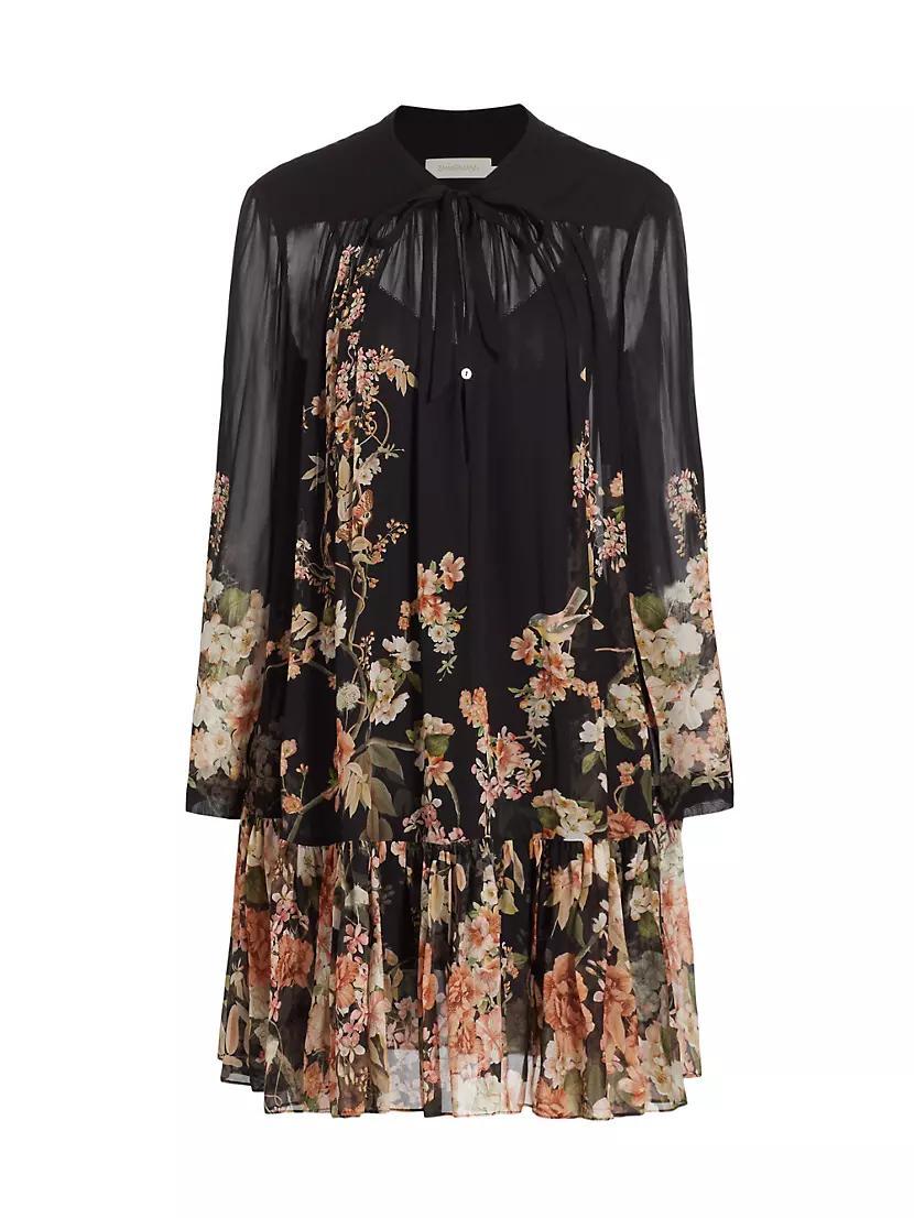 Natura Floral Swing Long-Sleeve Minidress Product Image