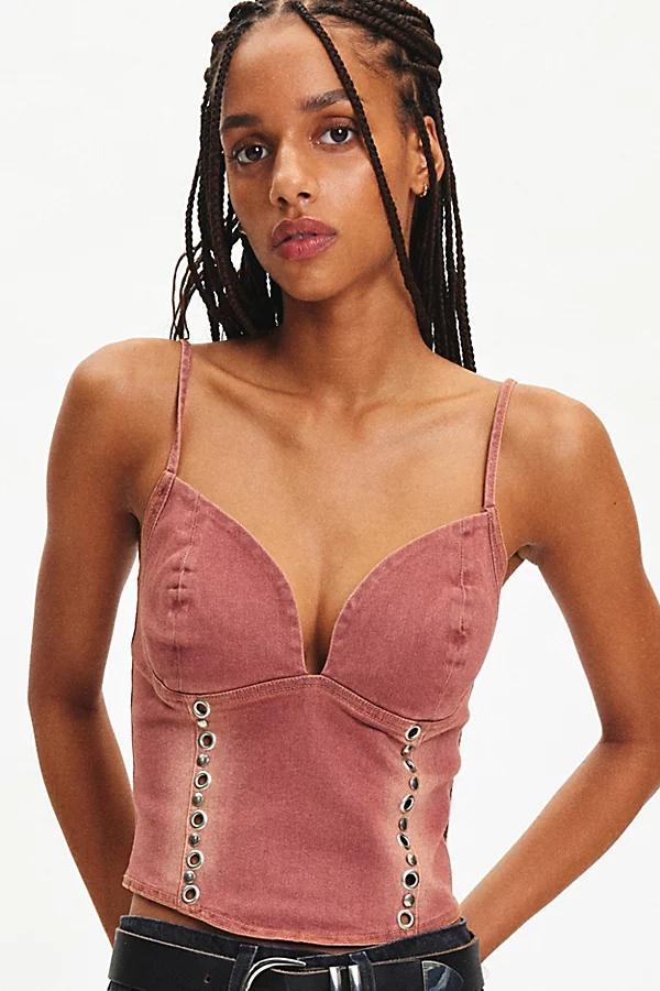 By. Dyln Magda Dye Denim Tank Top Womens at Urban Outfitters Product Image