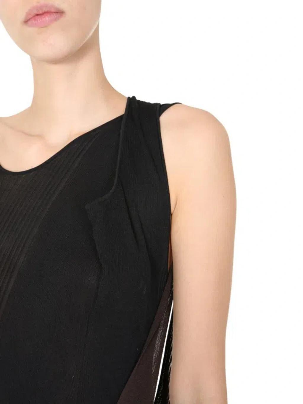 Cut Out Knit Dress In Black Product Image