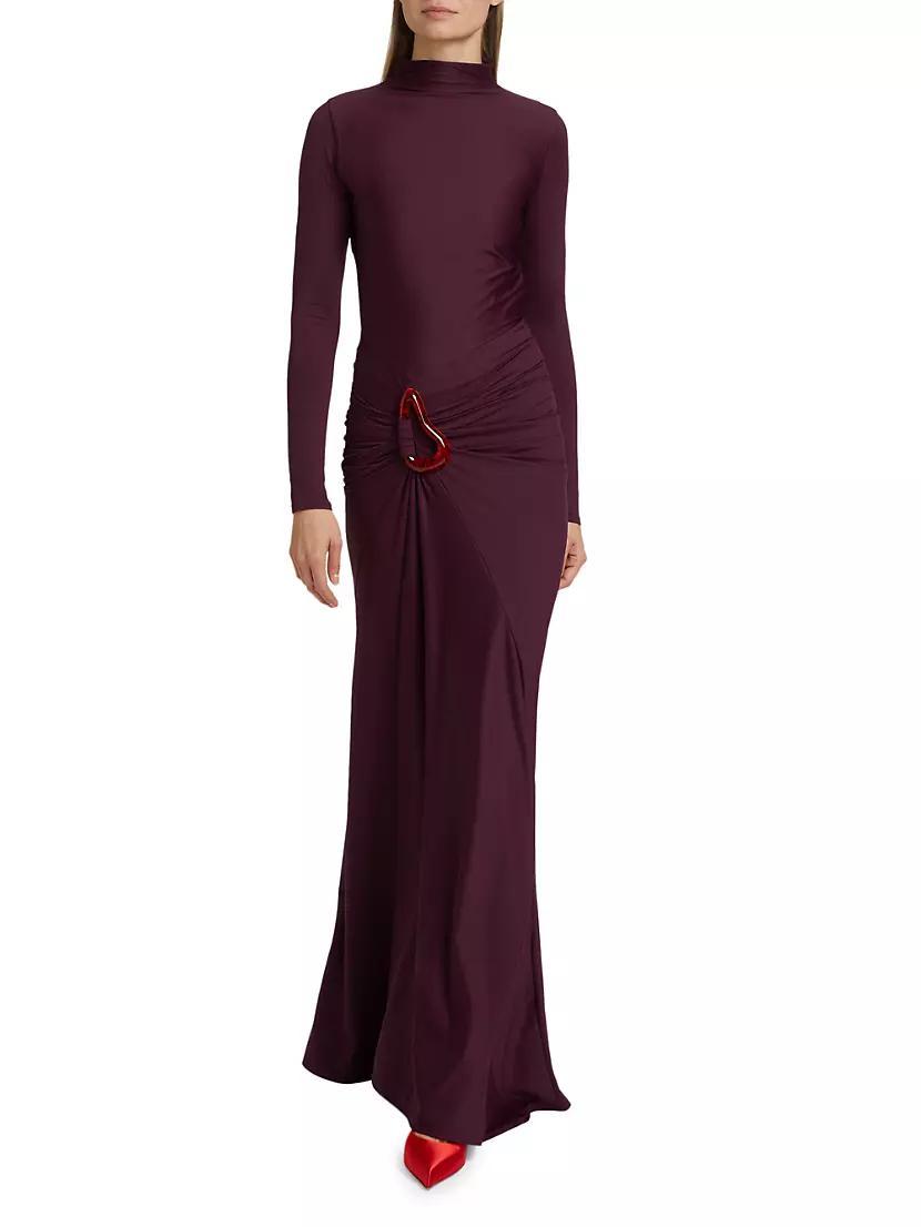 Lena Jersey Long-Sleeve Gown Product Image