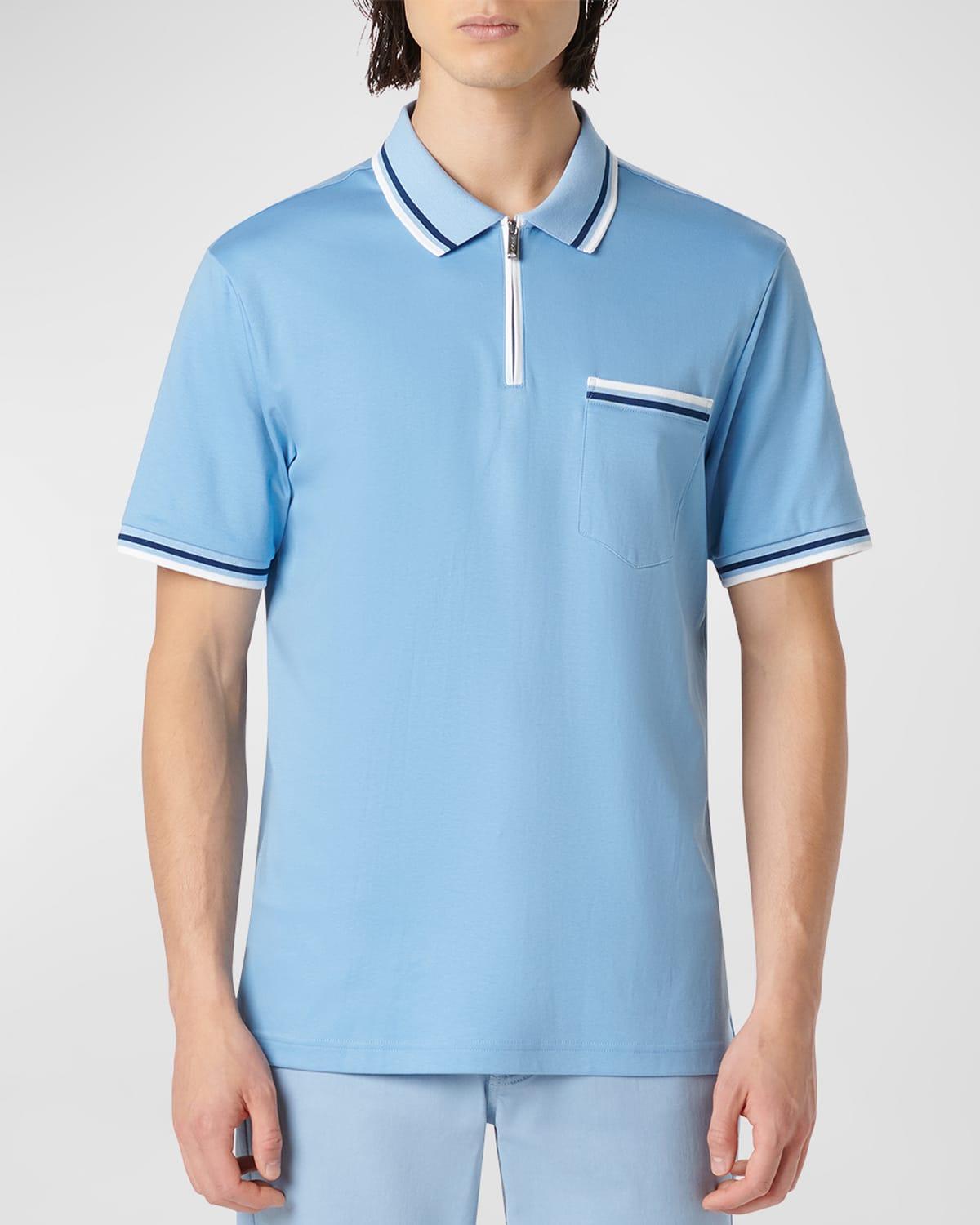 Mens Cotton Short-Sleeve Polo Shirt Product Image