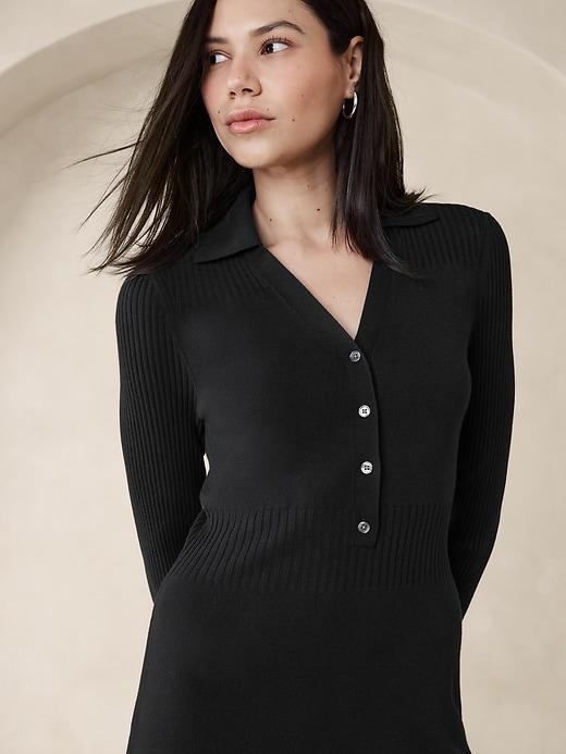 Knee-Length Sweater Dress Product Image