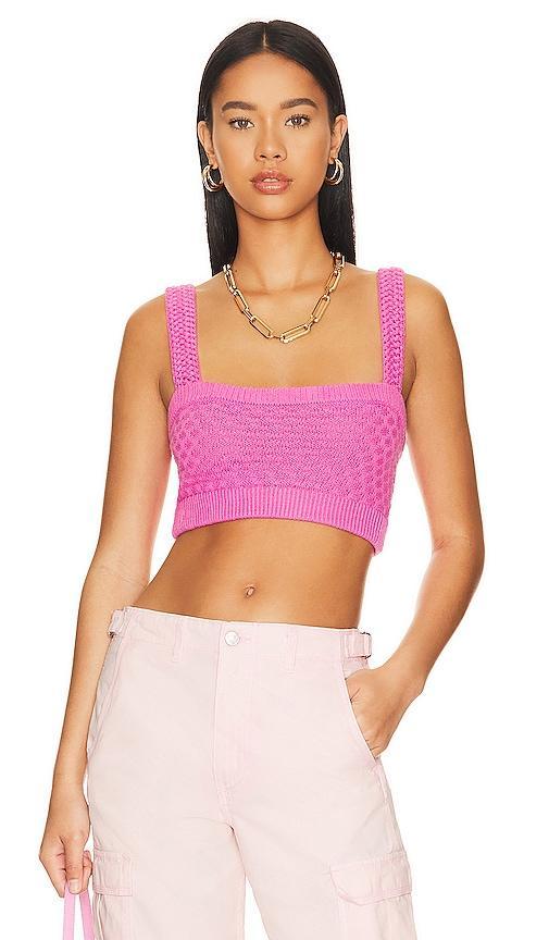 Tamal Textured Knit Cropped Top Product Image