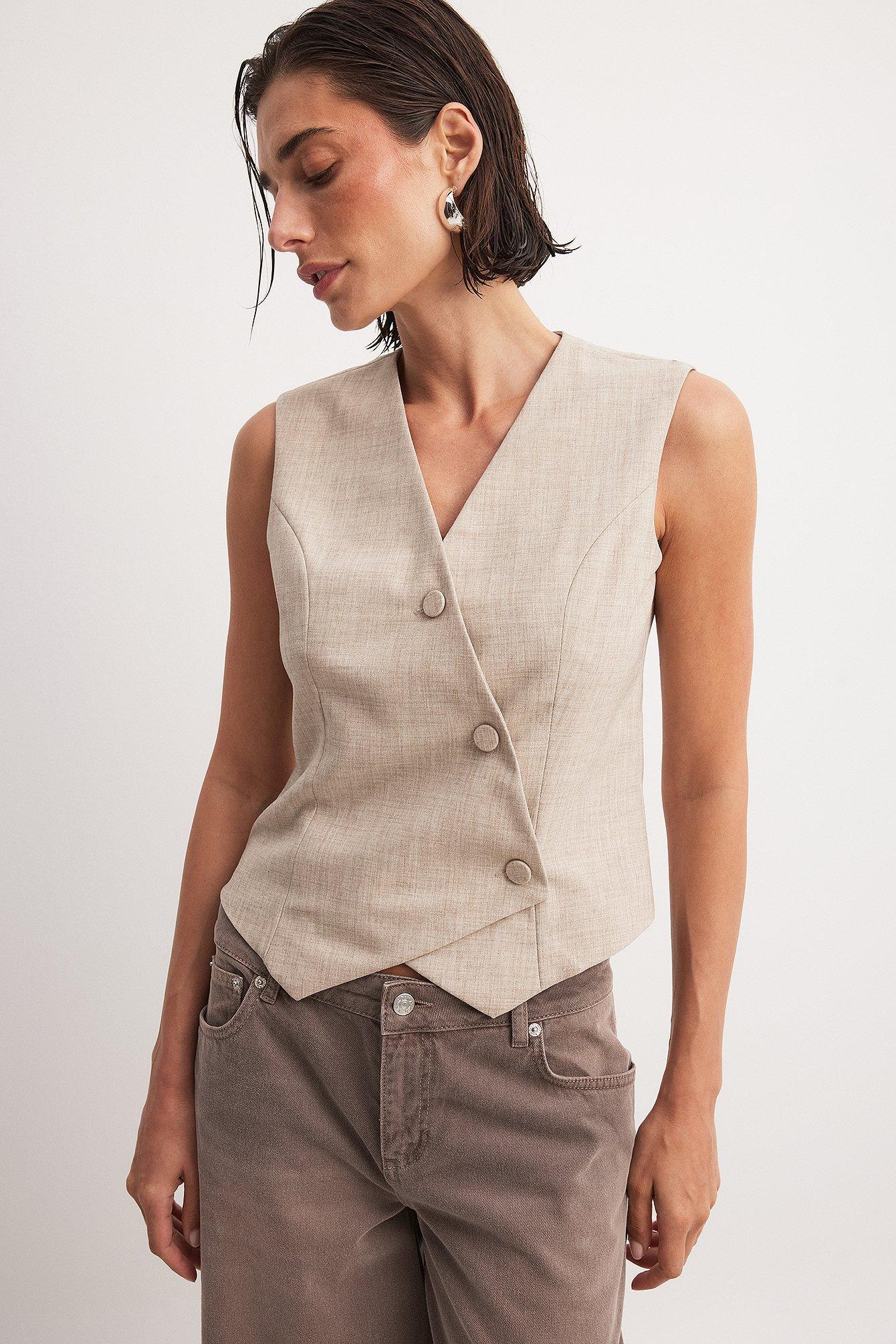 Asymmetric Buttoned Vest Product Image