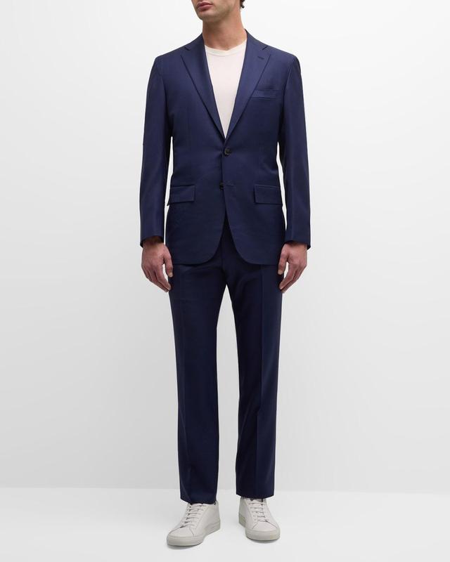 Mens Solid Wool Suit Product Image