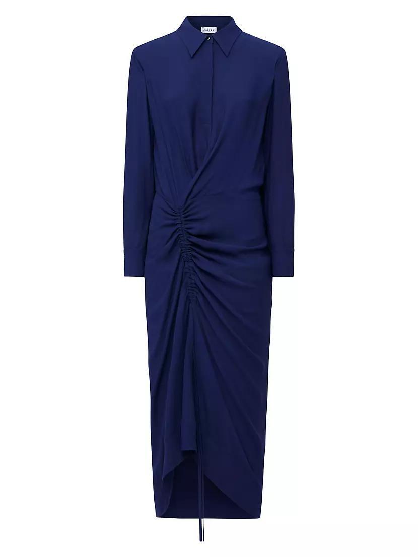 Bianca Long Sleeve Draped Shirt Dress Product Image