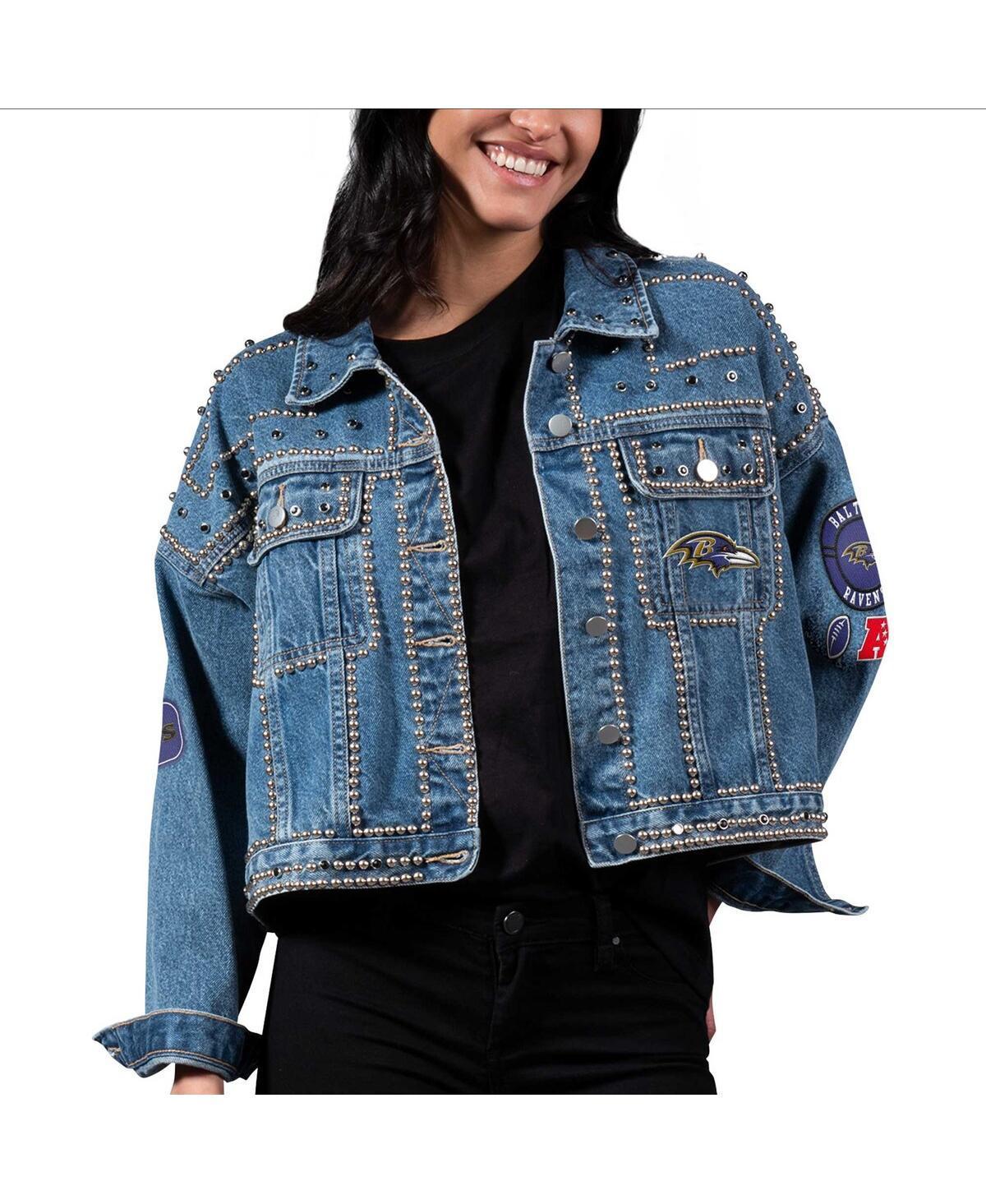 Womens G-III 4Her by Carl Banks Baltimore Ravens First Finish Medium Denim Full-Button Jacket Product Image