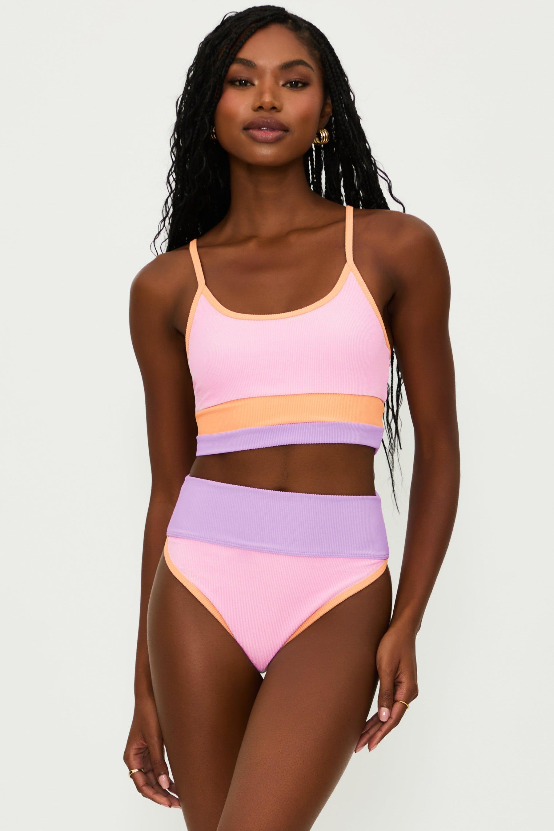 Eva Top Pastel Poppy Colorblock Product Image