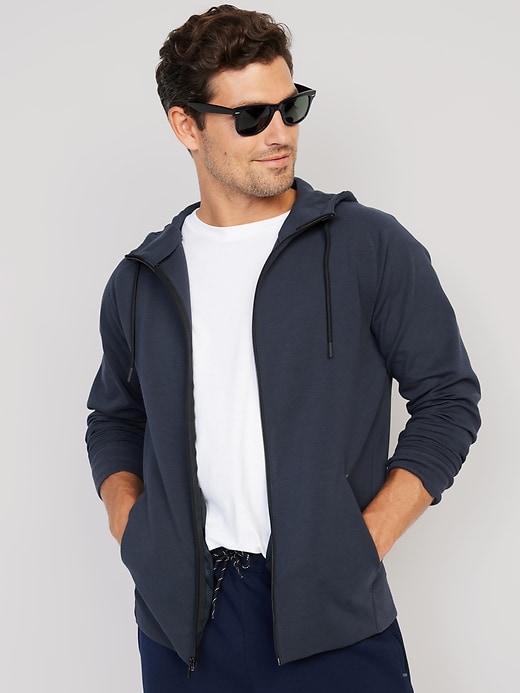 Dynamic Fleece Hidden-Pocket Zip-Front Hoodie Product Image