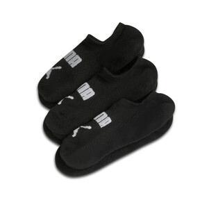 PUMA Women's Non-Terry No-Show Socks (3 Pairs) in Black/Grey Product Image