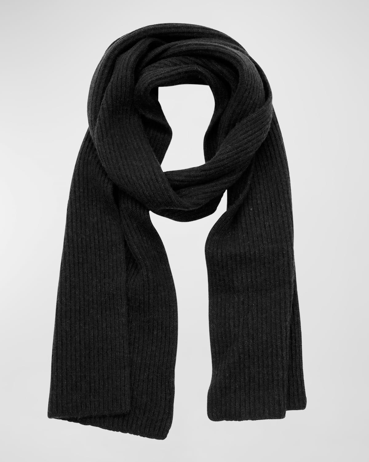 Mens Rib Cashmere Scarf Product Image