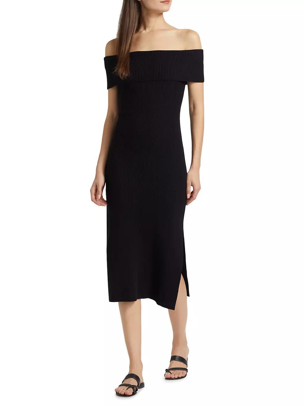 Womens Anaya Off-The-Shoulder Midi-Dress Product Image