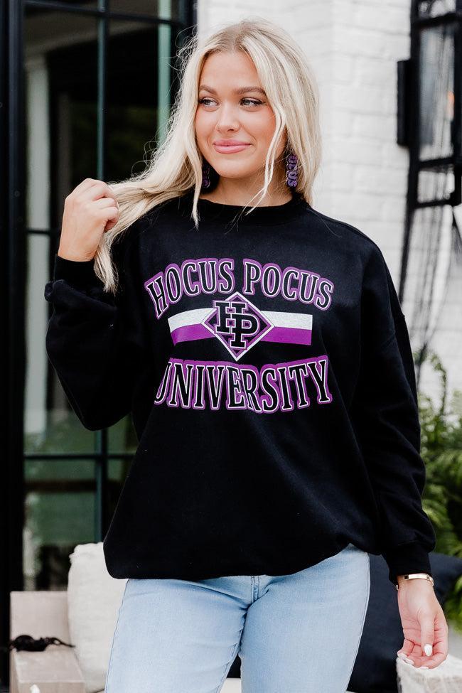 Hocus Pocus University Black Oversized Graphic Sweatshirt Product Image