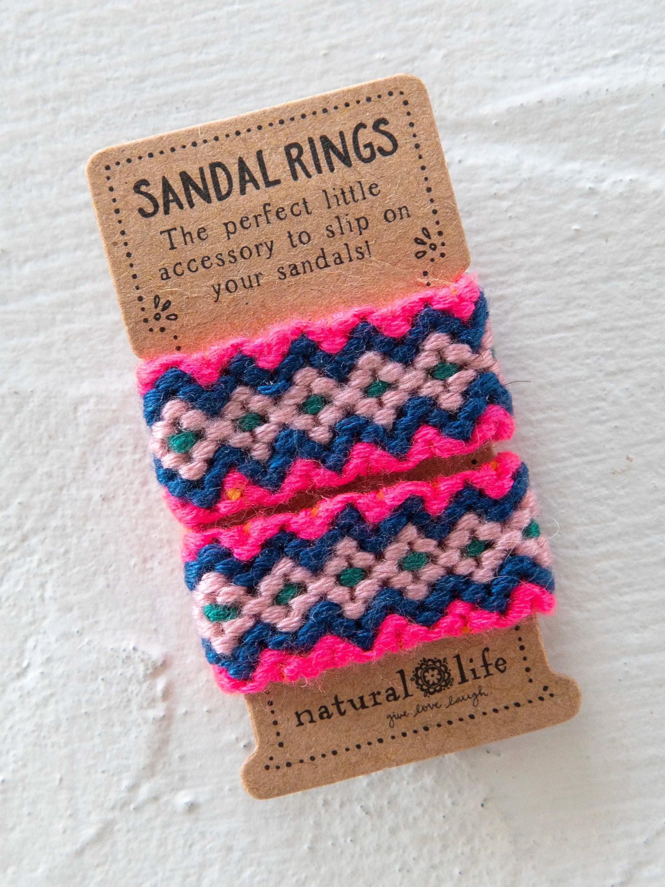 Sandal Rings, Set of 2 - Pink Product Image