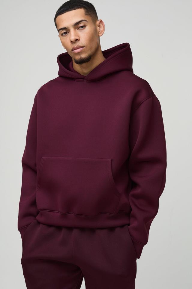 Oversized Boxy Bonded Scuba Hoodie | boohooMAN USA Product Image