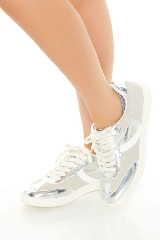 Metallic Low-Top Sneakers | Forever 21 Product Image