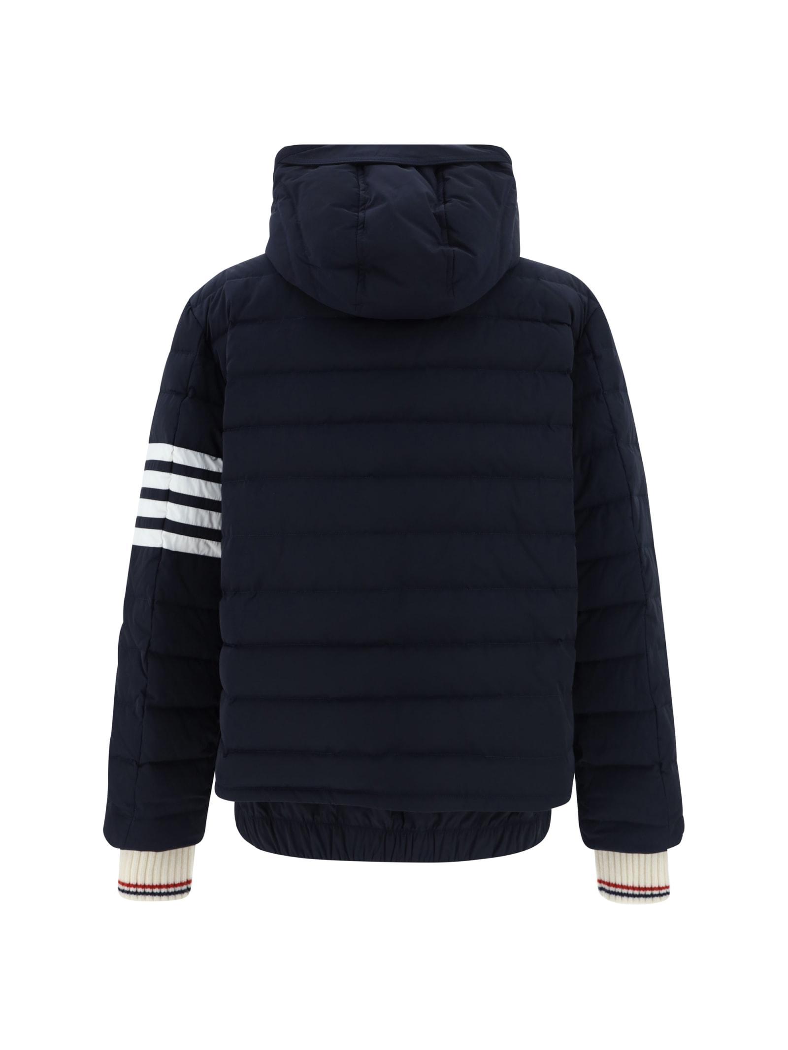 THOM BROWNE Down Jacket In Blue Product Image