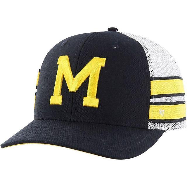 Mens 47 Michigan Wolverines Straight Eight Adjustable Trucker Hat, Blue Product Image