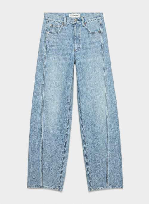 the ‘90s seamed hi-rise barrel jean Product Image