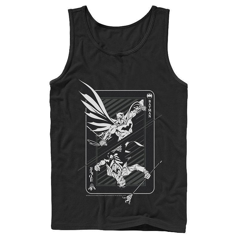 Mens DC Comics Batman And Joker Card Poster Tank Top Product Image