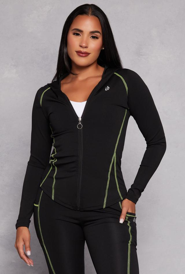 Womens Decorative Stitch Hooded Track Jacket Product Image