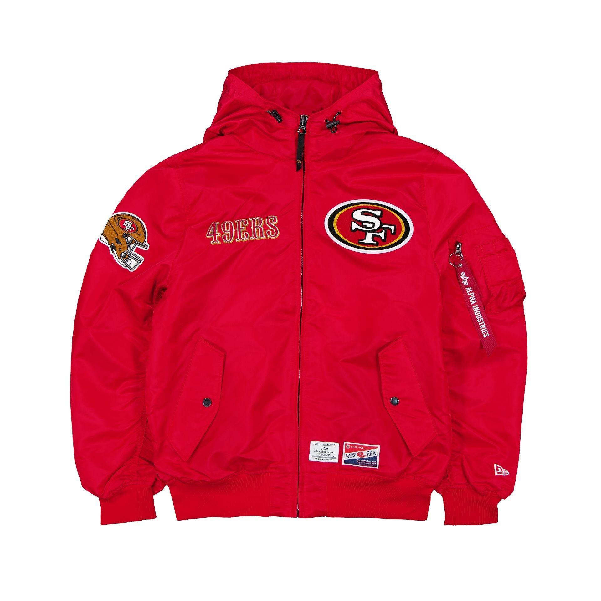 Alpha Industries x New York Giants L-2B Hooded Bomber Jacket Male Product Image