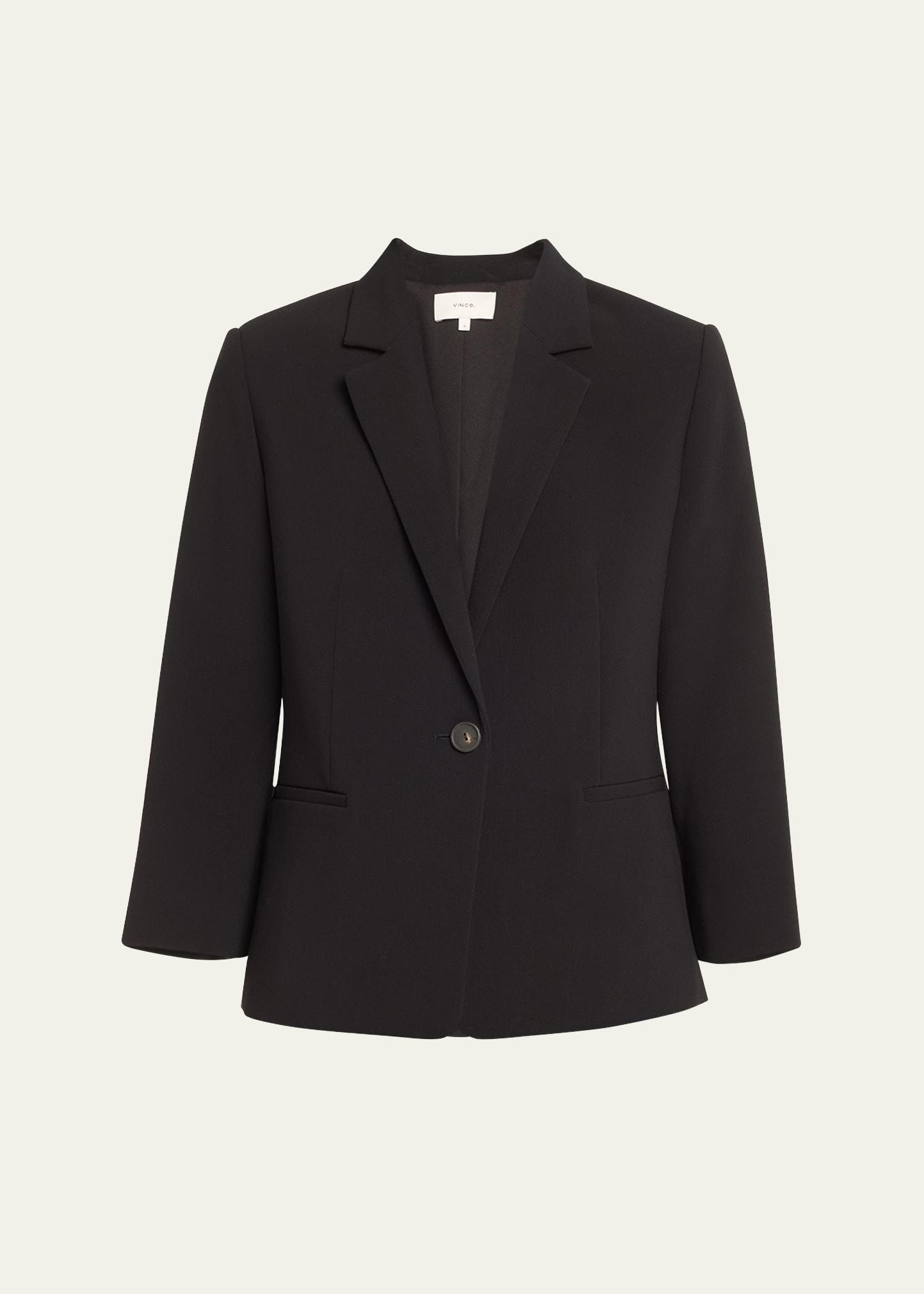 Womens Crepe Single-Breasted Blazer Product Image