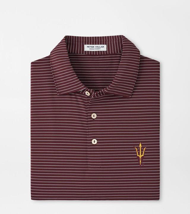 Peter Millar Mens Arizona State Hemlock Performance Jersey Polo | Color: Maroon | Size: S Product Image