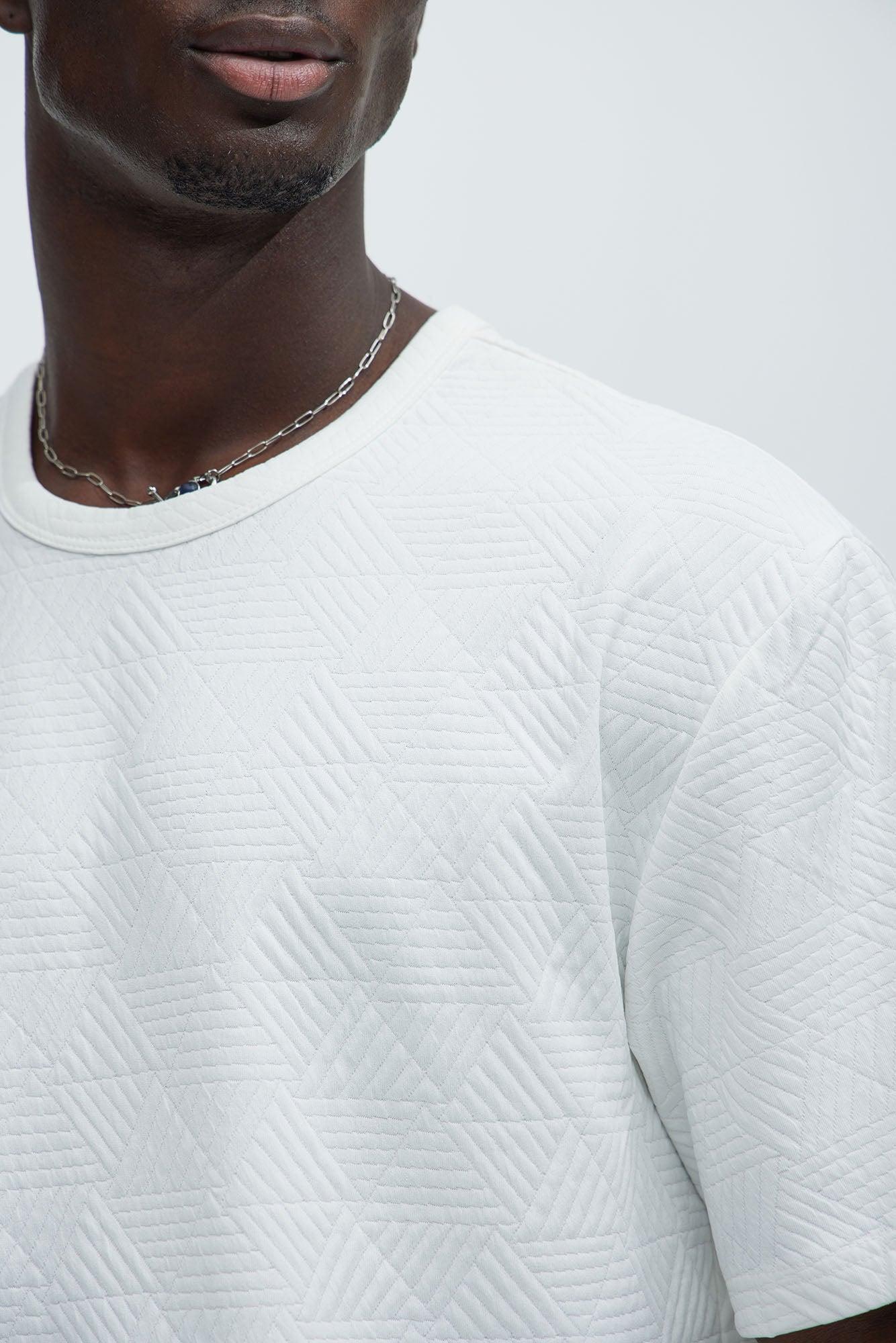 Kodi Textured Relaxed Tee - White Product Image