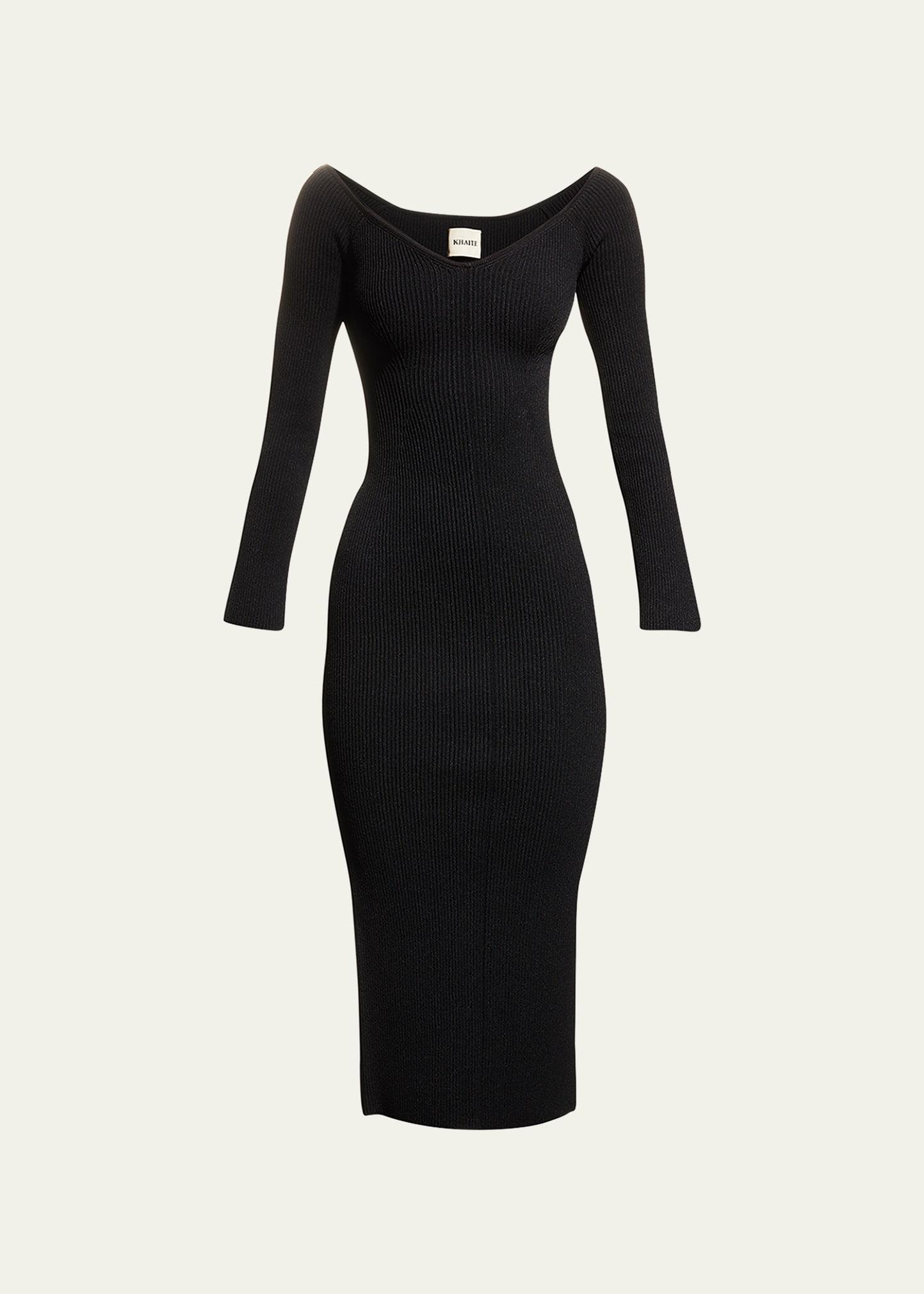 Womens Pia Off-The-Shoulder Knit Midi Dress Product Image