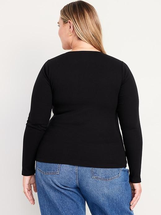 Twist-Front Ribbed Top Product Image