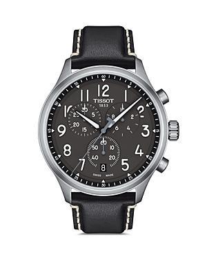 Tissot Mens Chrono XL Quartz Chronograph Black Leather Strap Watch Product Image