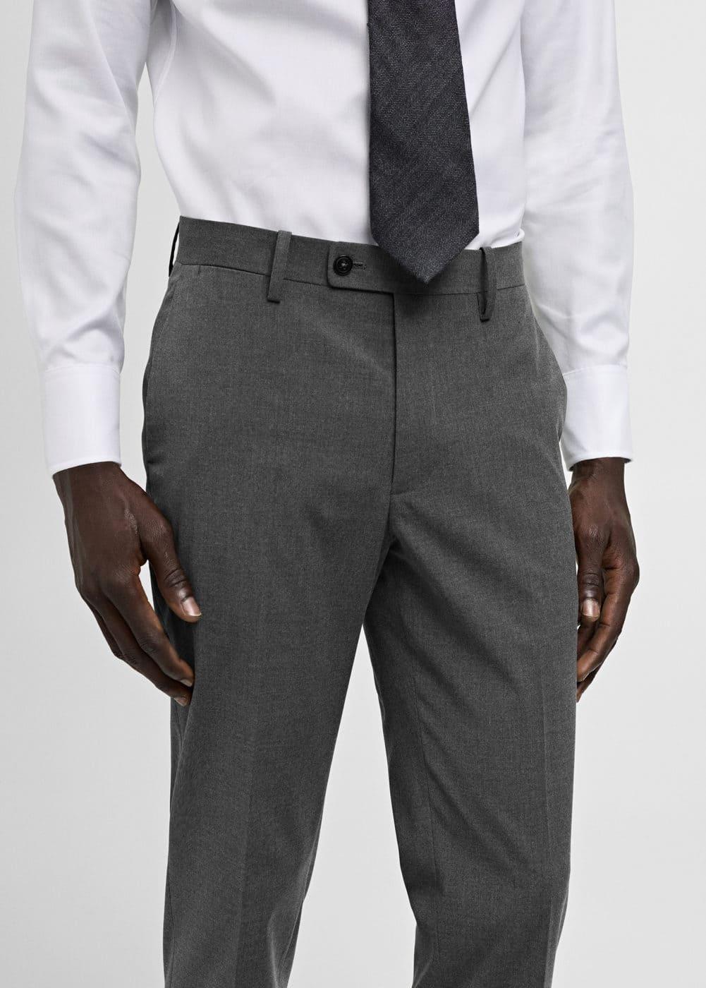 MANGO MAN - Stretch fabric slim-fit suit pants greyMen Product Image