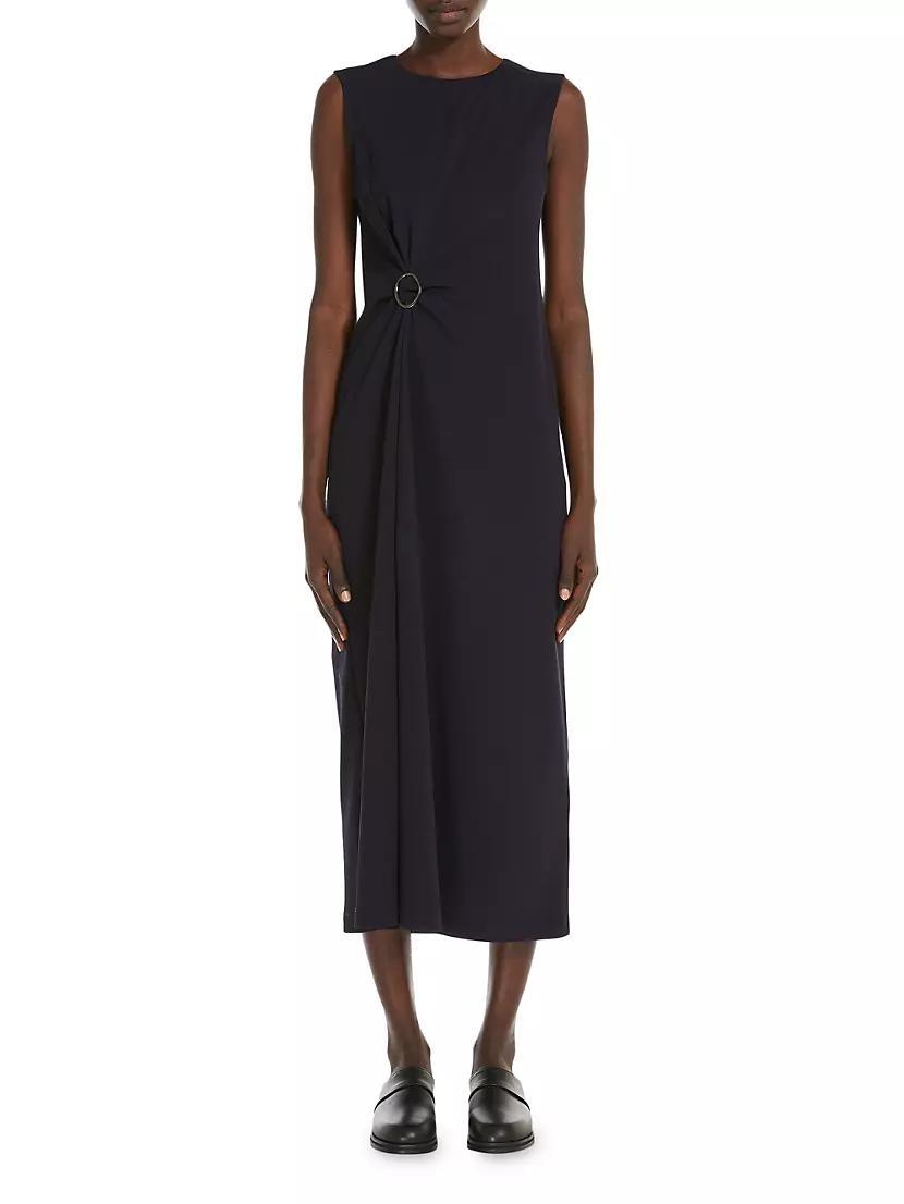 Womens Losanna Gathered Jersey Sleeveless Midi-Dress Product Image