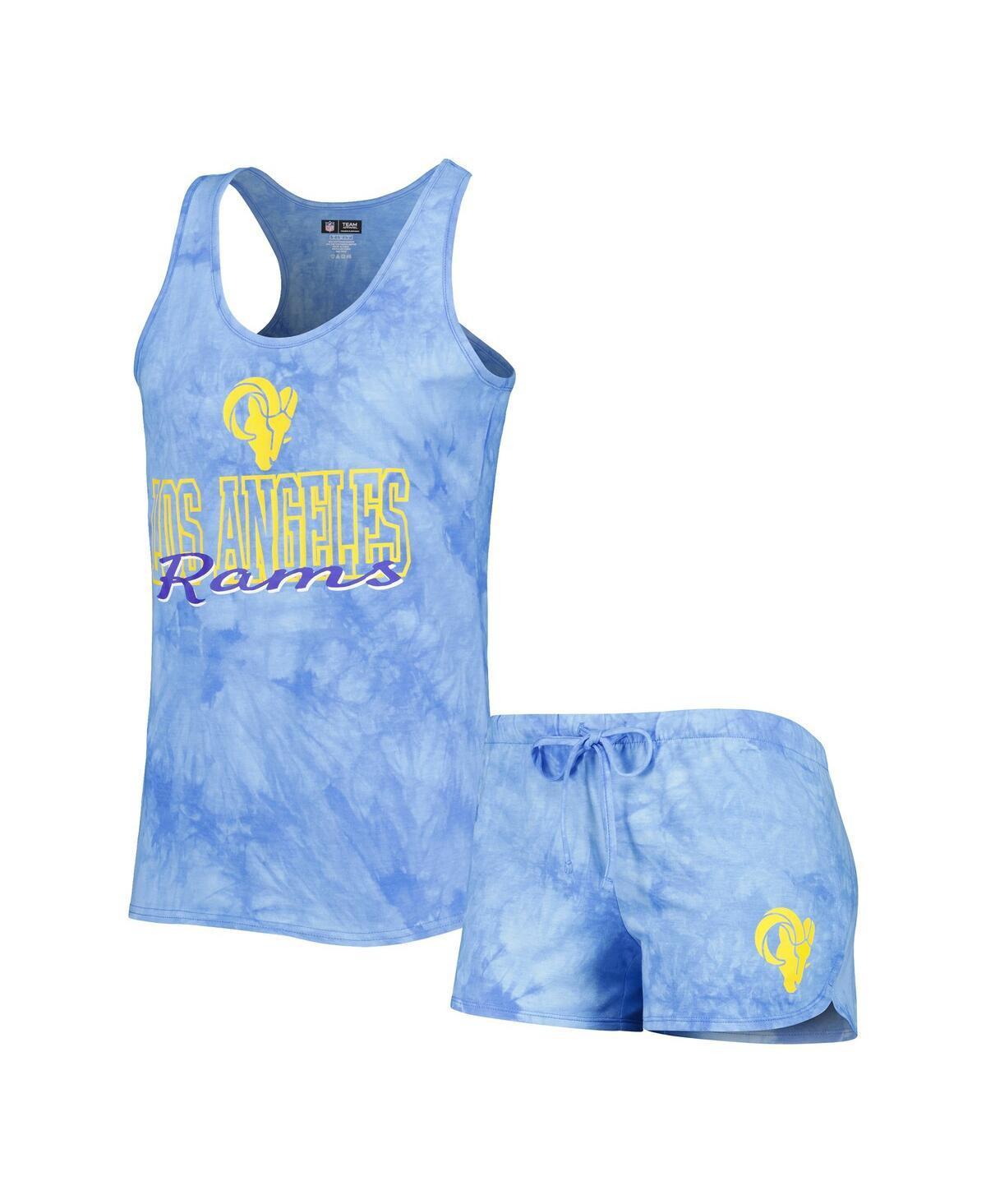 Women's Concepts Sport Royal Los Angeles Rams Billboard Scoop Neck Racerback Tank and Shorts Sleep Set Product Image