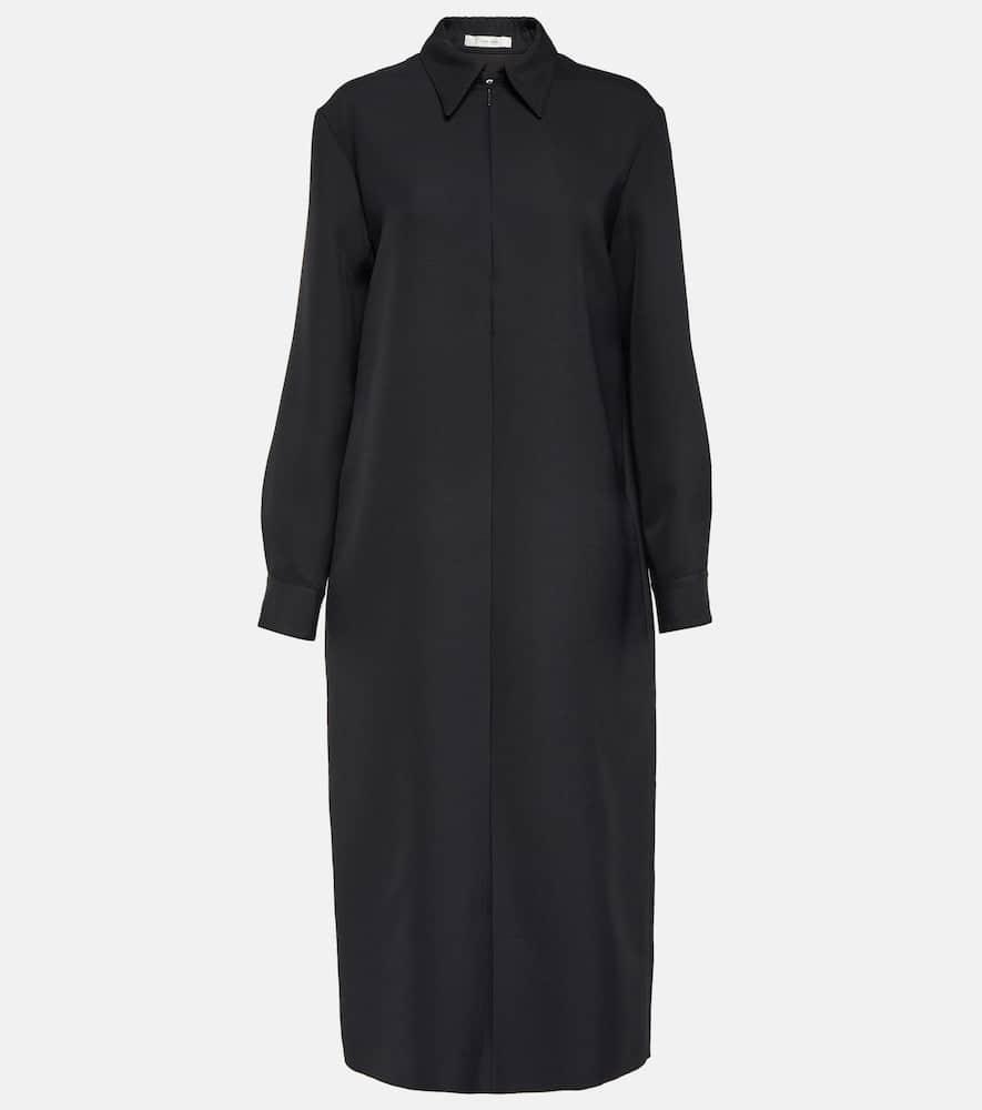 Mable Wool-blend Midi Dress In Black Product Image