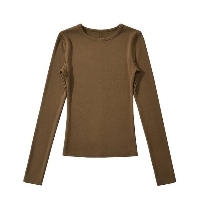 Long-Sleeve Crew Neck Slim Fit T-Shirt Product Image