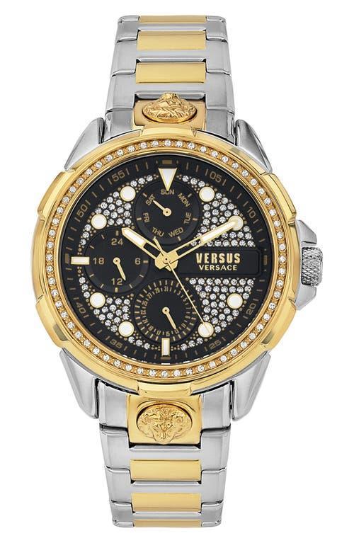 Versus Versace Mens 6E Arrondissement Multifunction Two-Tone Stainless Steel Watch 46mm - Two-Tone Product Image