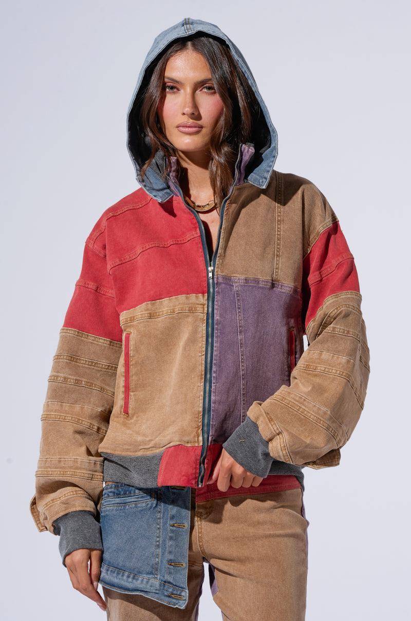 SUPERNATURAL PATCHWORK DENIM BOMBER Product Image