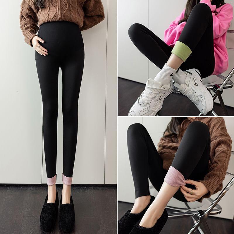 Maternity High Waist Plain Leggings Product Image