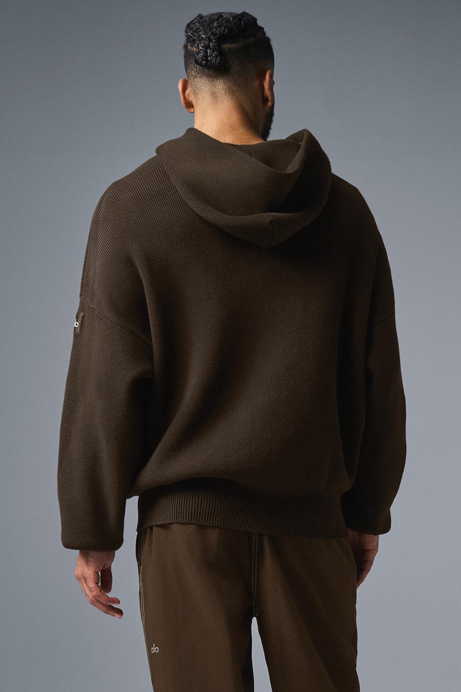 Scholar Hooded Sweater - Espresso Female Product Image