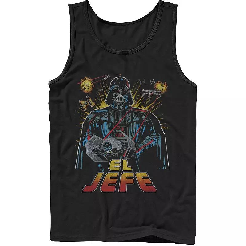 Mens Star Wars Darth Vader El Jefe Comic Style Portrait Tank Top Product Image