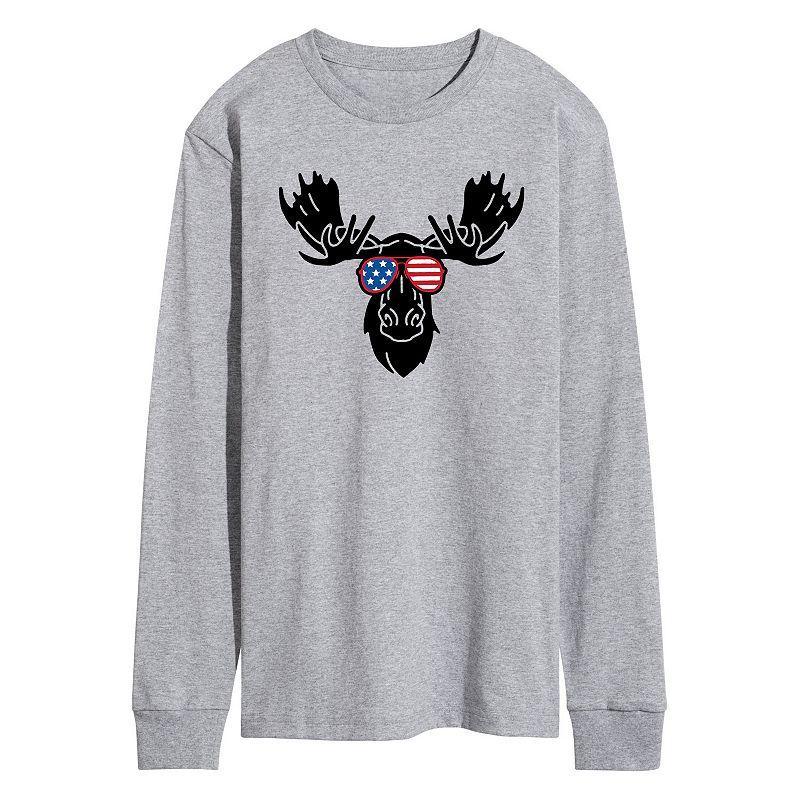 Mens Moose Americana Sunglasses Long Sleeve Graphic Tee Product Image