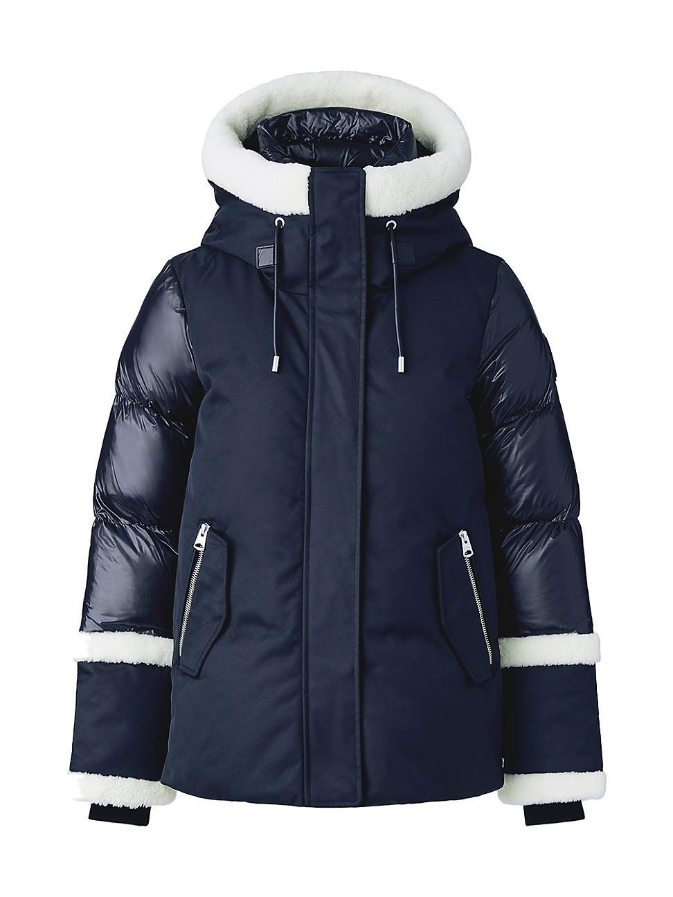 Womens Cyrah Arctic Twill & Shearling Jacket Product Image