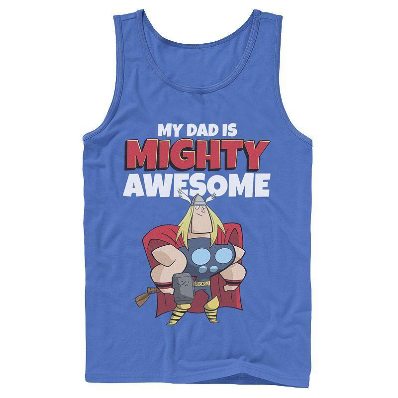 Mens Marvel Fathers Day My Dad Is Mighty Awesome Thor Portrait Tank Top Product Image