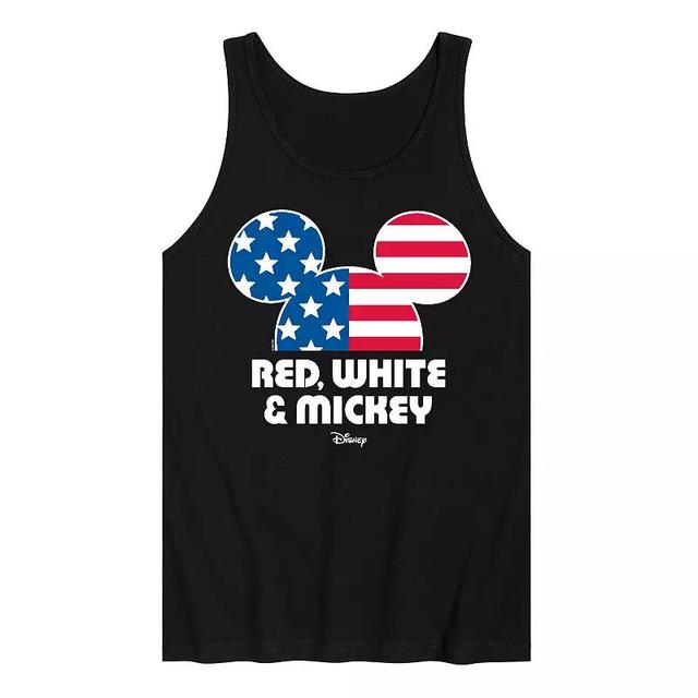 Disneys Mens Red White & Mickey Tank Top Product Image