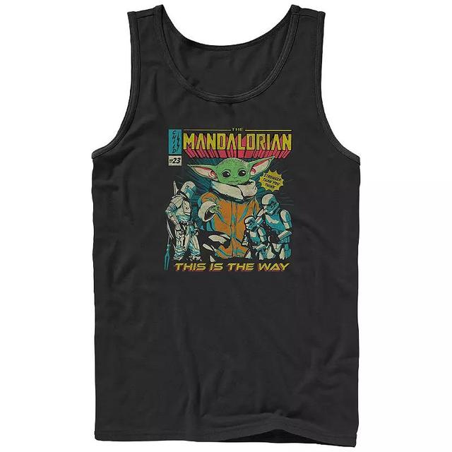 Mens Star Wars The Mandalorian Grogu Comic Cover Graphic Tank Top Product Image