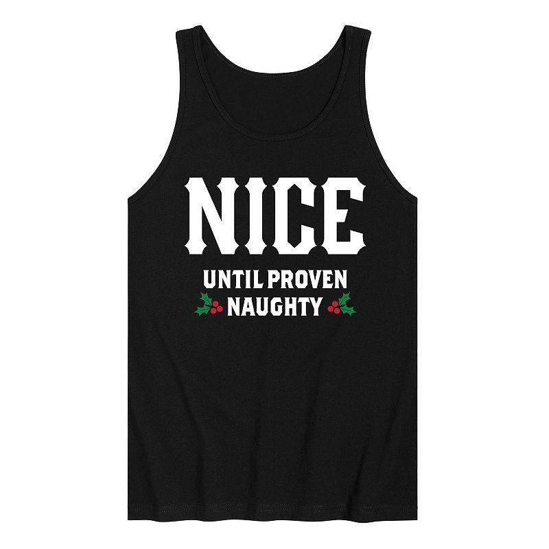 Mens Nice Until Proven Naughty Tank Top Top Product Image