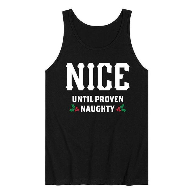 Mens Nice Until Proven Naughty Tank Top Top Product Image